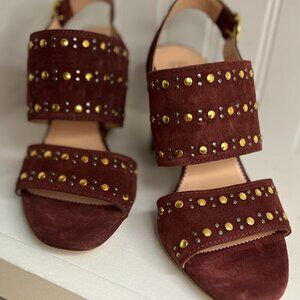 J.Crew Womens Stella Bright Ruby Slingbacks Size 7.5